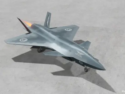 Baykar KIZILELMA 3D Model Low-poly 3D model