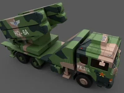 Chinese HQ-6A  Low-poly 3D model