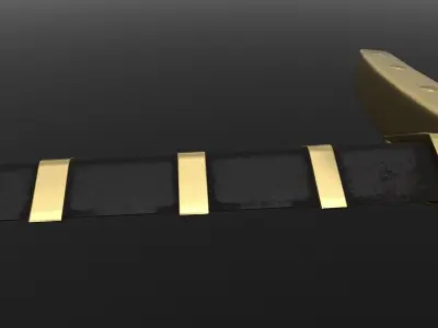 Medieval celtic sword Low-poly 3D model