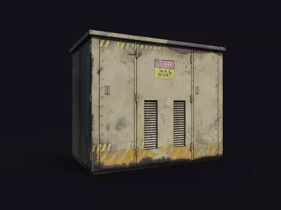 Electrical Boxes Low-poly 3D model