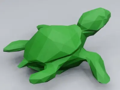 Geometric Turtle Low-poly 3D model