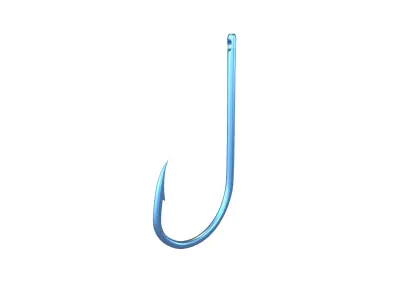 Fishing Hook v1 006 Low-poly 3D model
