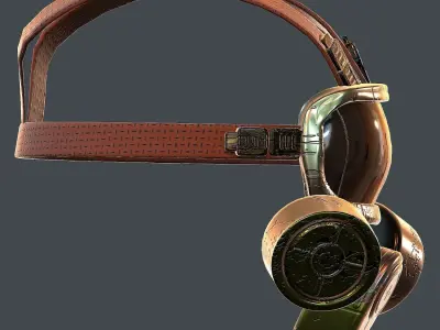 Gas mask helmet 3d model scifi Low-poly Low-poly 3D model