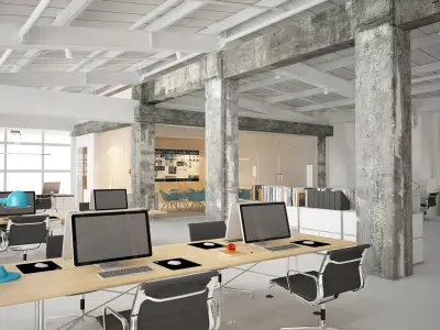 Industrial Office interior 3D model