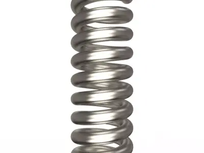 Coil Spring Low-poly 3D model