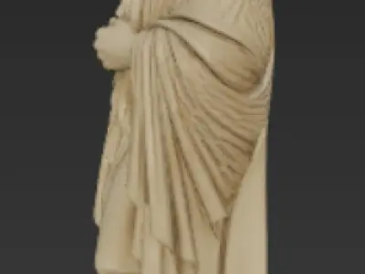 Stylized Roman Senator Statue Free 3D model
