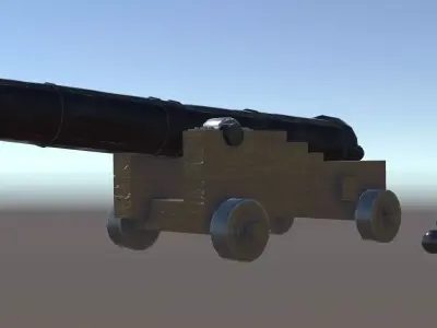 Cannon Naval Free low-poly 3D model