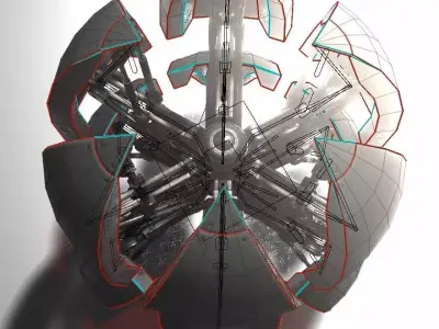 Sphere-Bot with hydraulics Free-Download Free low-poly 3D model