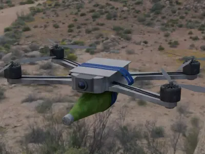 FPV Kamikaze Drone 3D model