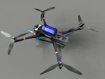 FPV KAMIKAZE DRONE Low-poly 3D model