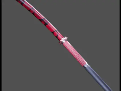 Handan Naginata Low-poly 3D model