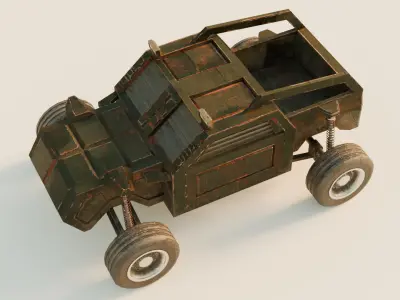 Armored truck Low-poly 3D model