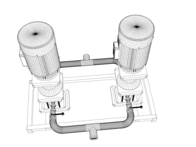 High Pressure Feed Filter Pump Low-poly 3D model