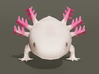 Low Poly Salamander 3D model lizard Low-poly 3D model