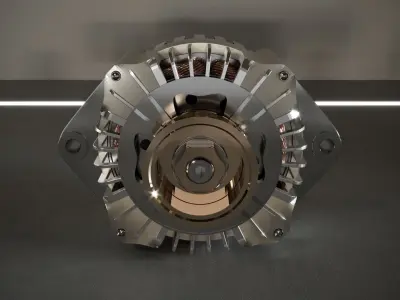 AutoGenerator car alternator on table Free 3D model