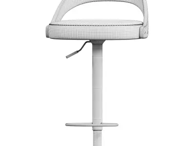 Levede 1x Bar Stools Kitchen Gas Lift Wooden Beech Stool  Free 3D model