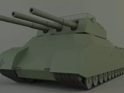 landkreuzer p1000 ratte tank 3D model