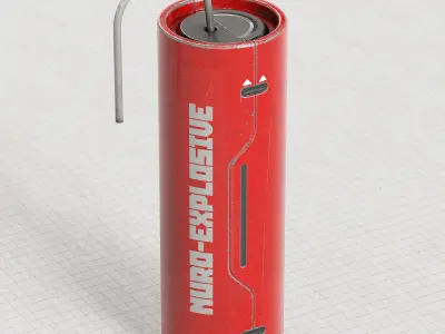 Sci-fi Bombs PBR Low-poly 3D model