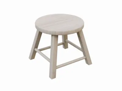 Wooden Stool Free low-poly 3D model purchase