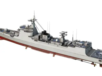 Type052C Chinese Navy Type 052C Destroyer PLAN LvyangII class Low-poly 3D model