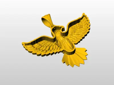 Hawk hunting 2D print model  3D model