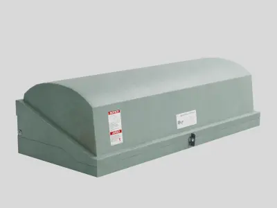 Utility Transformer Box with 4K Textures Low-poly 3D model