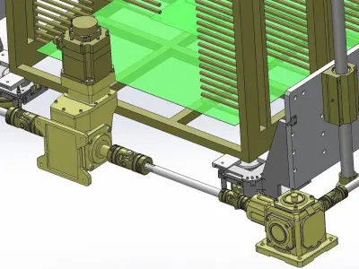 Positioning mechanism of heavy-duty platform 3D model