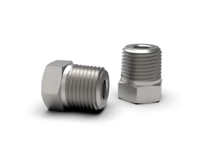 Pipe bushing reducer NPT collection 3D model