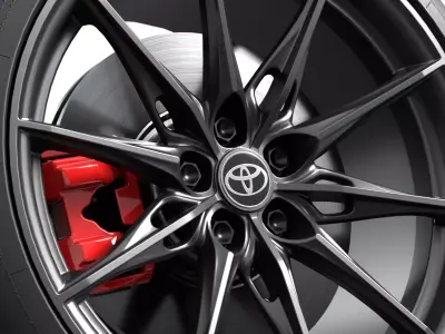 Toyota Supra 2025 Wheel with Disc Brake Low-poly 3D model