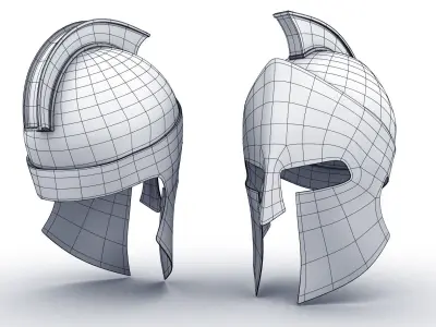 Spartan and Roman Helmet 3D model