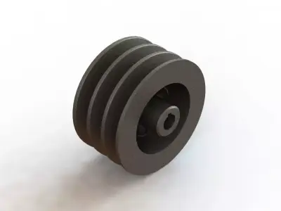 Polia Para Correias Pulley for V Belts dia 157 x 82 mm 3D model
