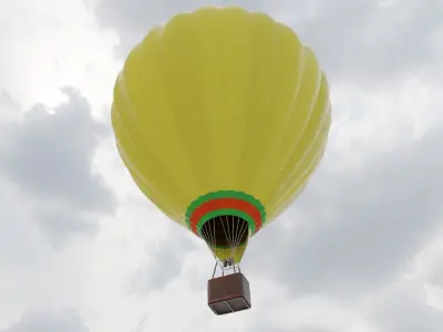 Hot Air Balloon  Low-poly 3D model