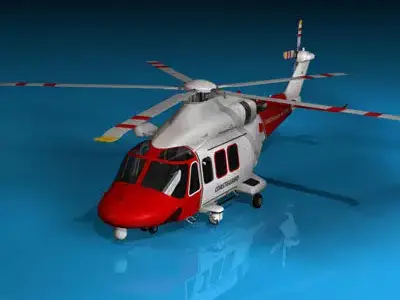 AW139 coastguard 3D model