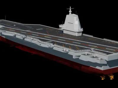 Chinese People Liberation Army Navy Type 003 Aircraft Carrier 3D model