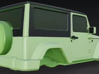 jeep upper body 3D model