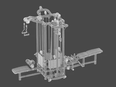 Technogym Cable Stations 4 Connector 3D model