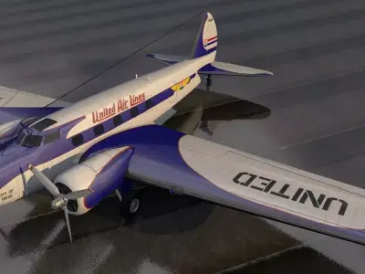 Boeing 247 - Boeing C-73 3D model