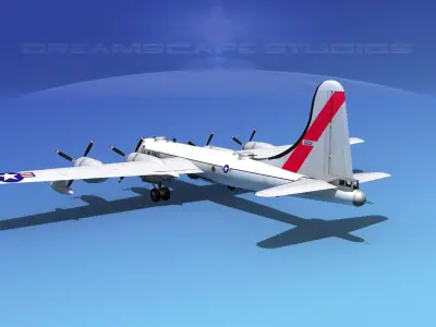 Boeing B-50 Superfortress V03 3D model