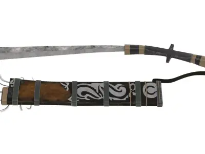 Pandat Sword Low-poly 3D model