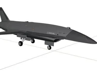 Anduril YFQ-44A FURY - The NEXT GENERATION FIGHTER Drone Low-poly 3D model