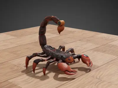Stylized Scorpion Low-poly 3D model