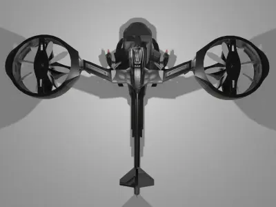 Low Poly Helicopter rc flying in sky Low-poly 3D model