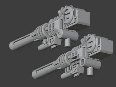 Hypersonic Concussion Blasters for Titans Return Leader Sixshot 3D print model