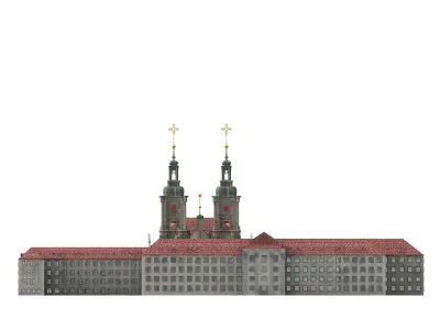 Abbey of St Gallen Switzerland 3D model