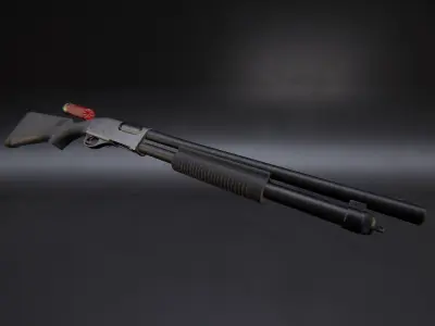AAA Remington 870 Game Ready PBR Low-poly 3D model