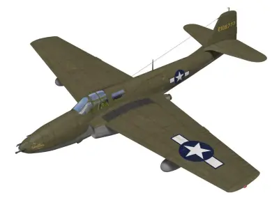 bell P-59A airacomet 3D model