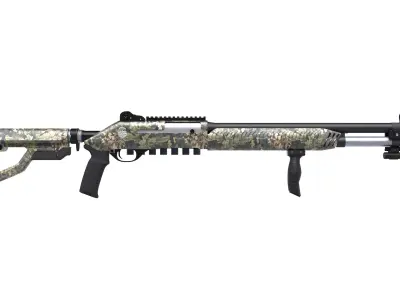 Shotgun 1 Low-poly 3D model