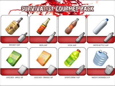 Survivalist Gourmet Pack Low-poly 3D model