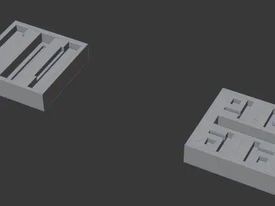20 Piece Sci Fi Floor Kitbash Set 3D model