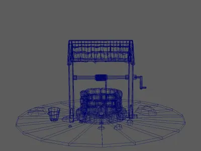 Realstic Water Well Low-poly 3D model
